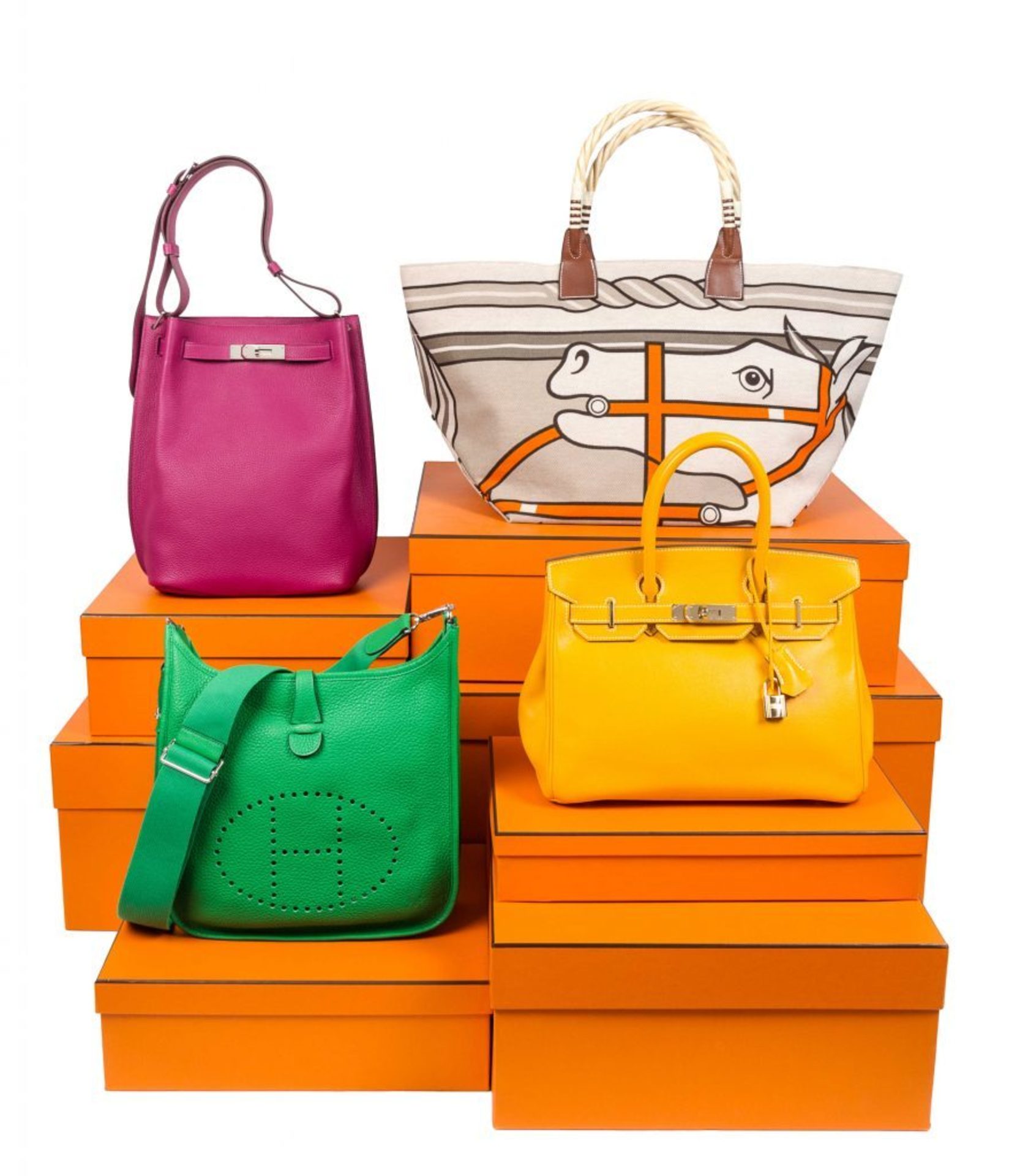 Buy Hermes Hermes Kelly bag female handbag painted color matching