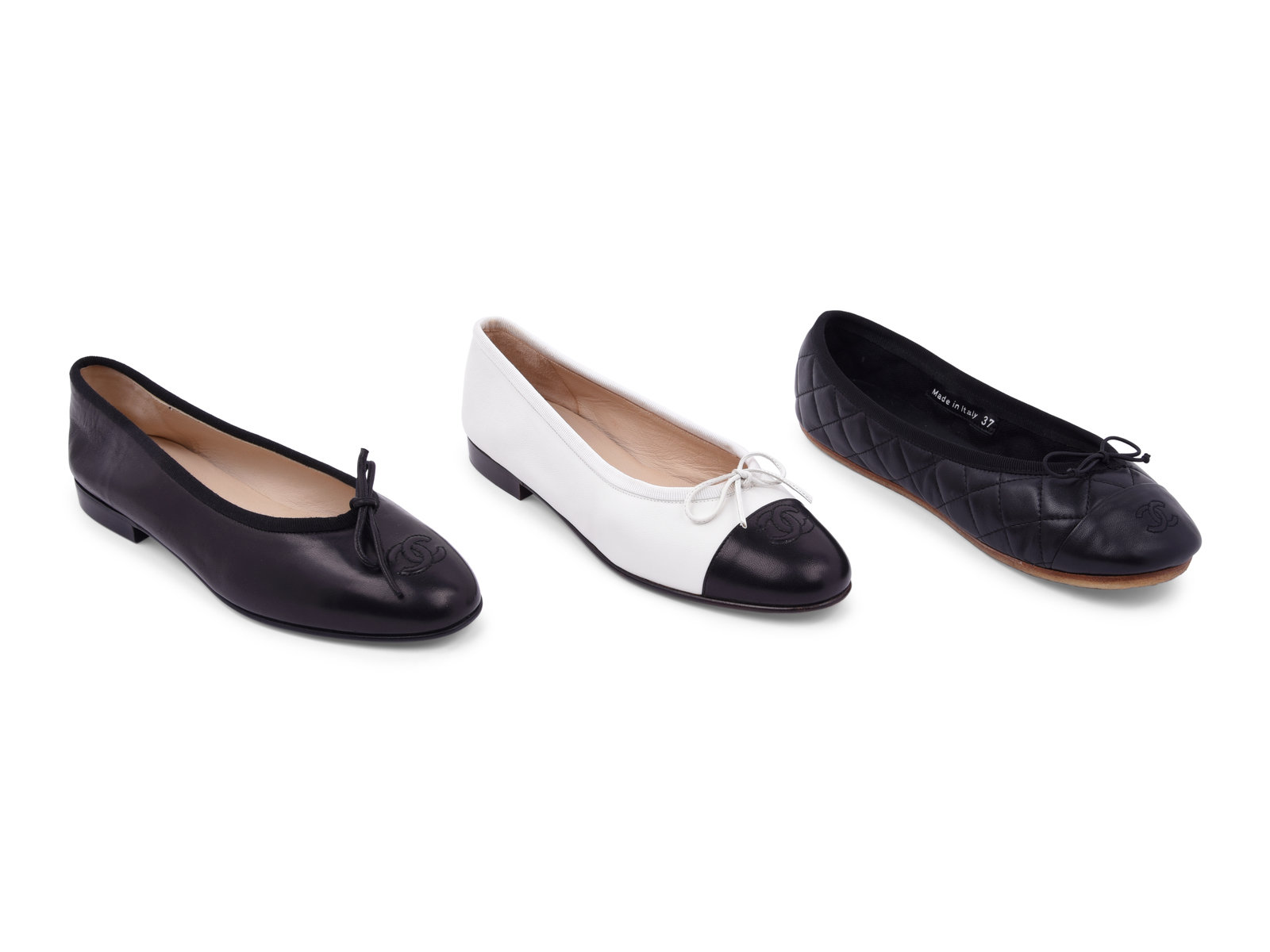 Three Pairs of Chanel Ballet Flats, 1996-2007