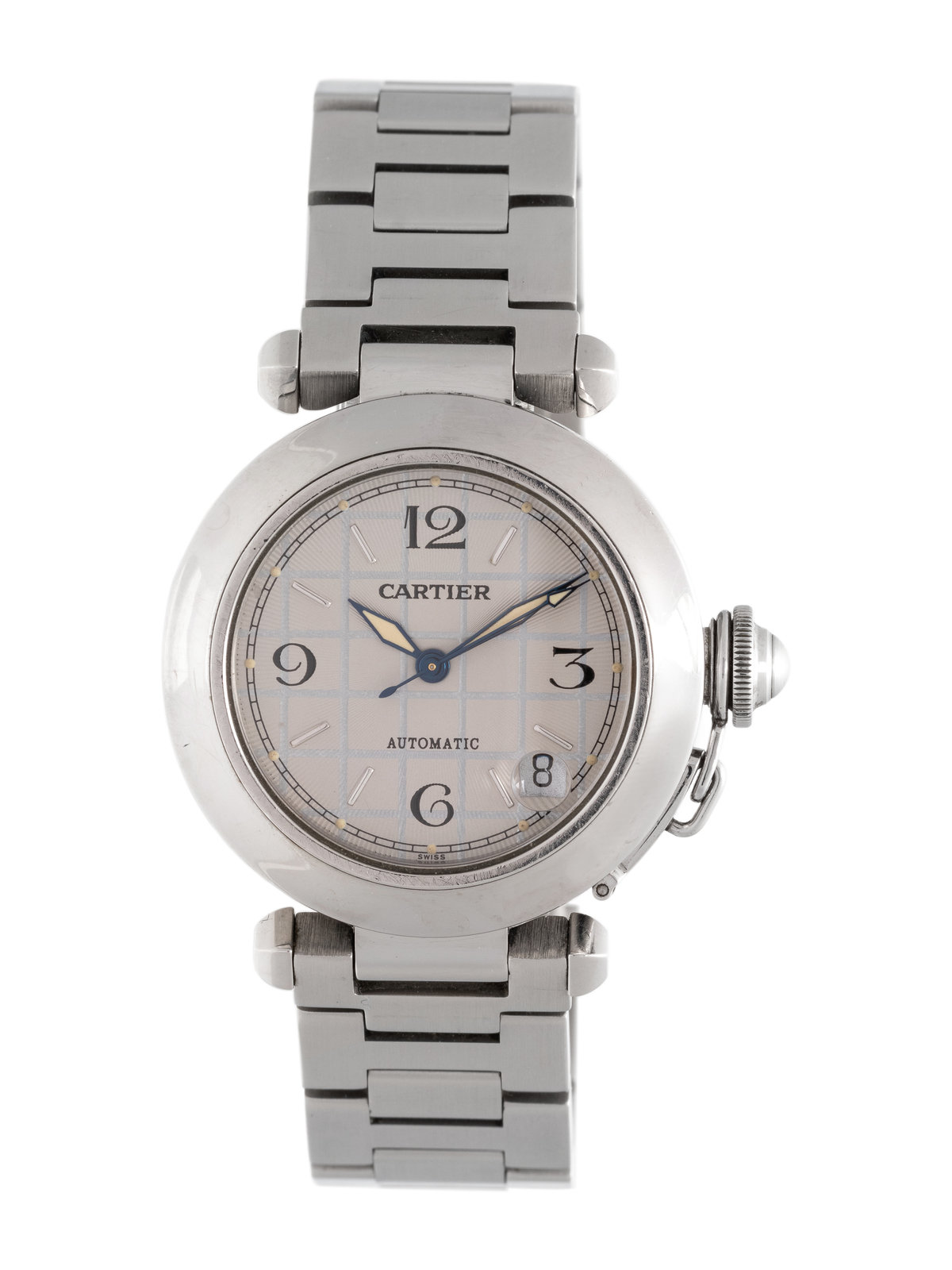 CARTIER REF. 2324 STAINLESS STEEL PASHA WRISTWATCH