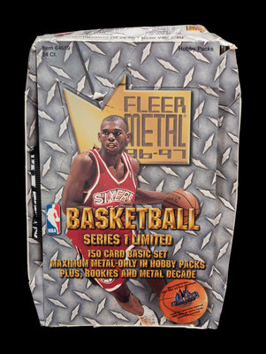 A Hobby Box of 1996-97 Fleer Metal Series One Basketball Cards