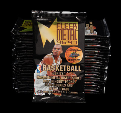 A Hobby Box of 1996-97 Fleer Metal Series One Basketball Cards