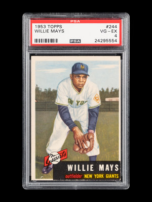  1953 Topps # 244 Willie Mays New York Giants (Baseball Card)  PSA PSA 2.00 Giants : Collectibles & Fine Art