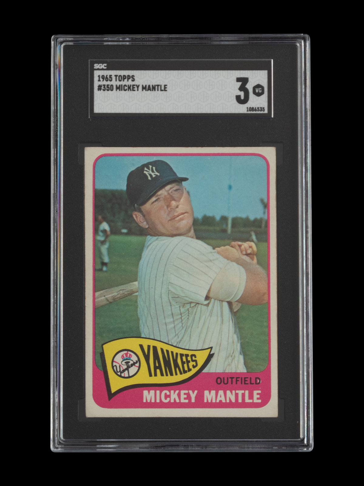 A 1965 Topps Mickey Mantle Baseball Card No. 350