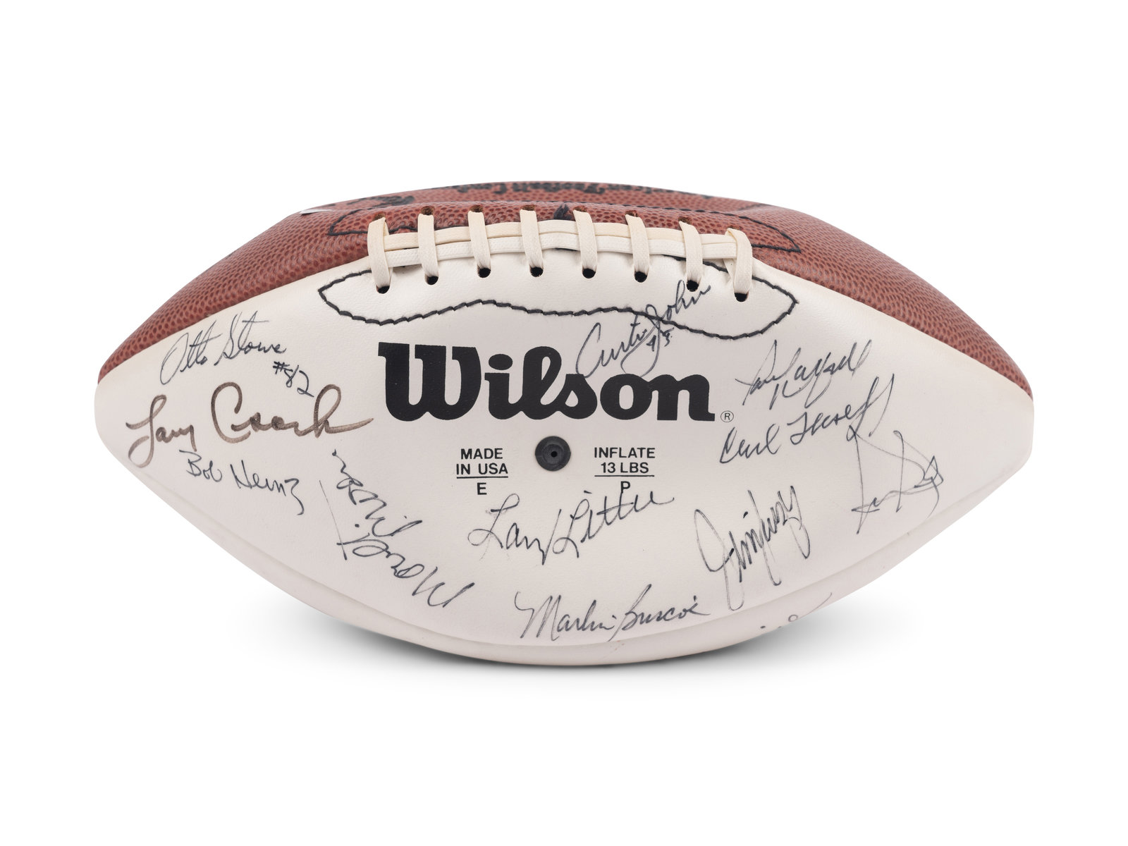 Lot Detail - 1972 Miami Dolphins Undefeated Season Team Signed Football  With 42 Signatures