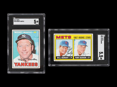 A Complete Set of 1967 Topps Baseball Cards (609/609) Including Graded Tom  Seaver Rookie