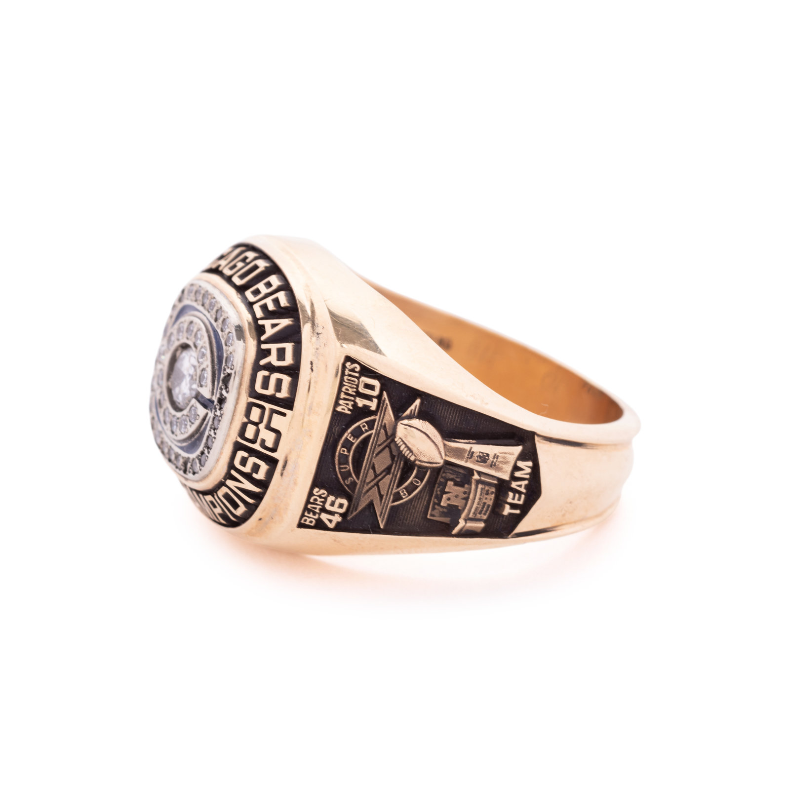 A Rare Jostens 1985 Chicago Bears Super Bowl XX Championship Salesman  Sample Ring Crafted to William The Refrigerator Perry's Size With  Original Presentation Box