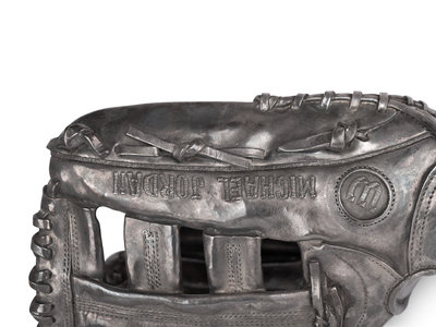 1995 Michael Jordan Silver Baseball Glove Created for his 32nd, Lot #80298