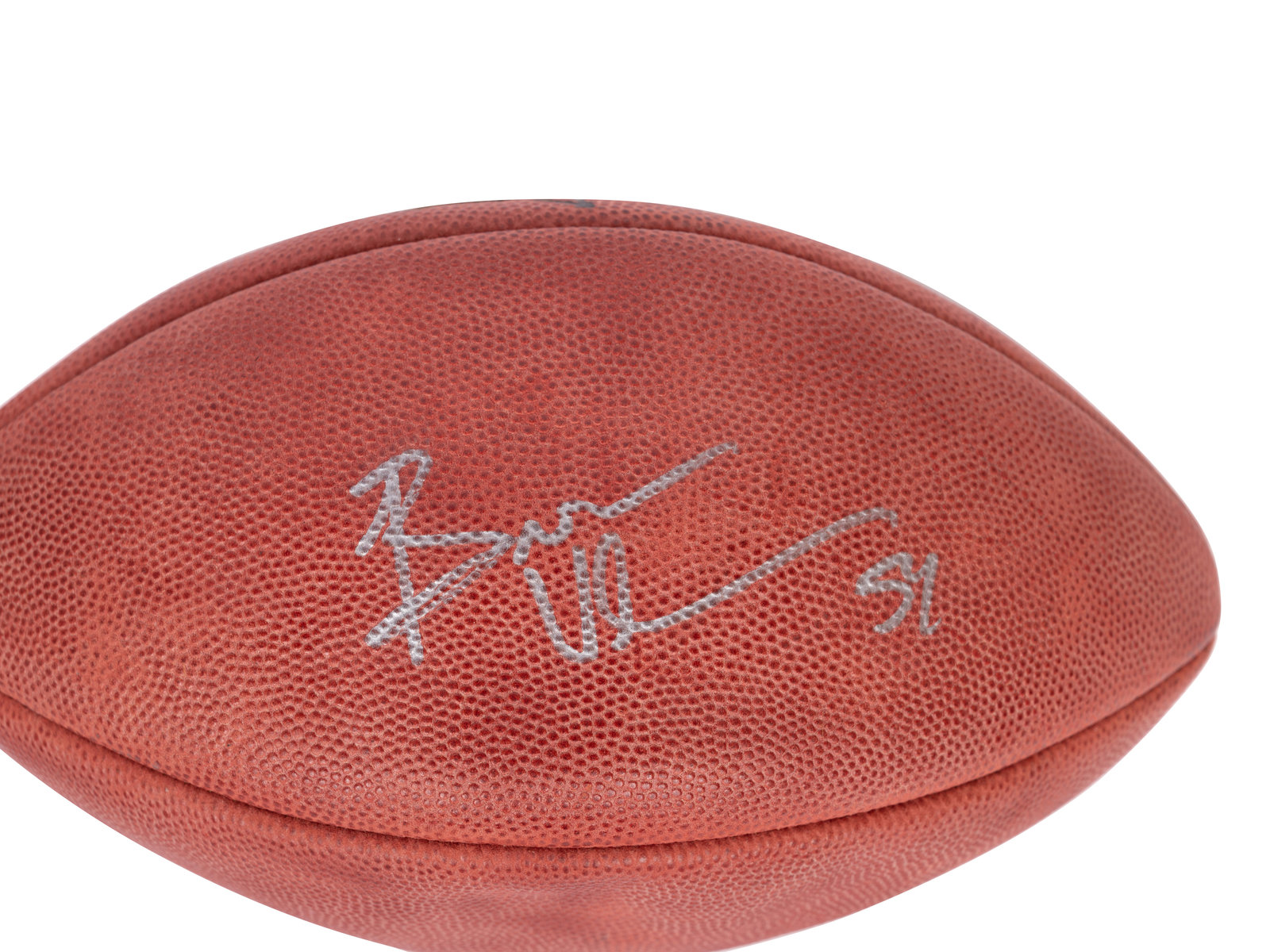 Sold at Auction: Brian Urlacher Signed Football With Certificate Of  Authenticity