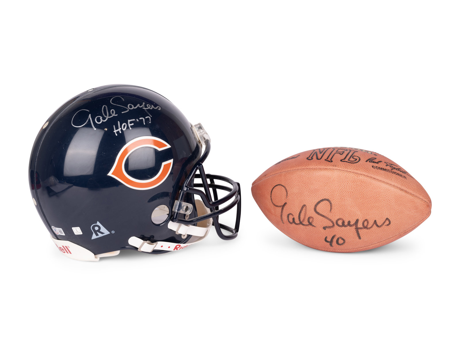 gale sayers signed helmet