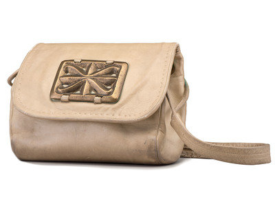 Savvy Collector » Leather Shoulder Strap Purse with Charles Loloma Emblem  by Lloyd Kiva NewLloyd Kiva New