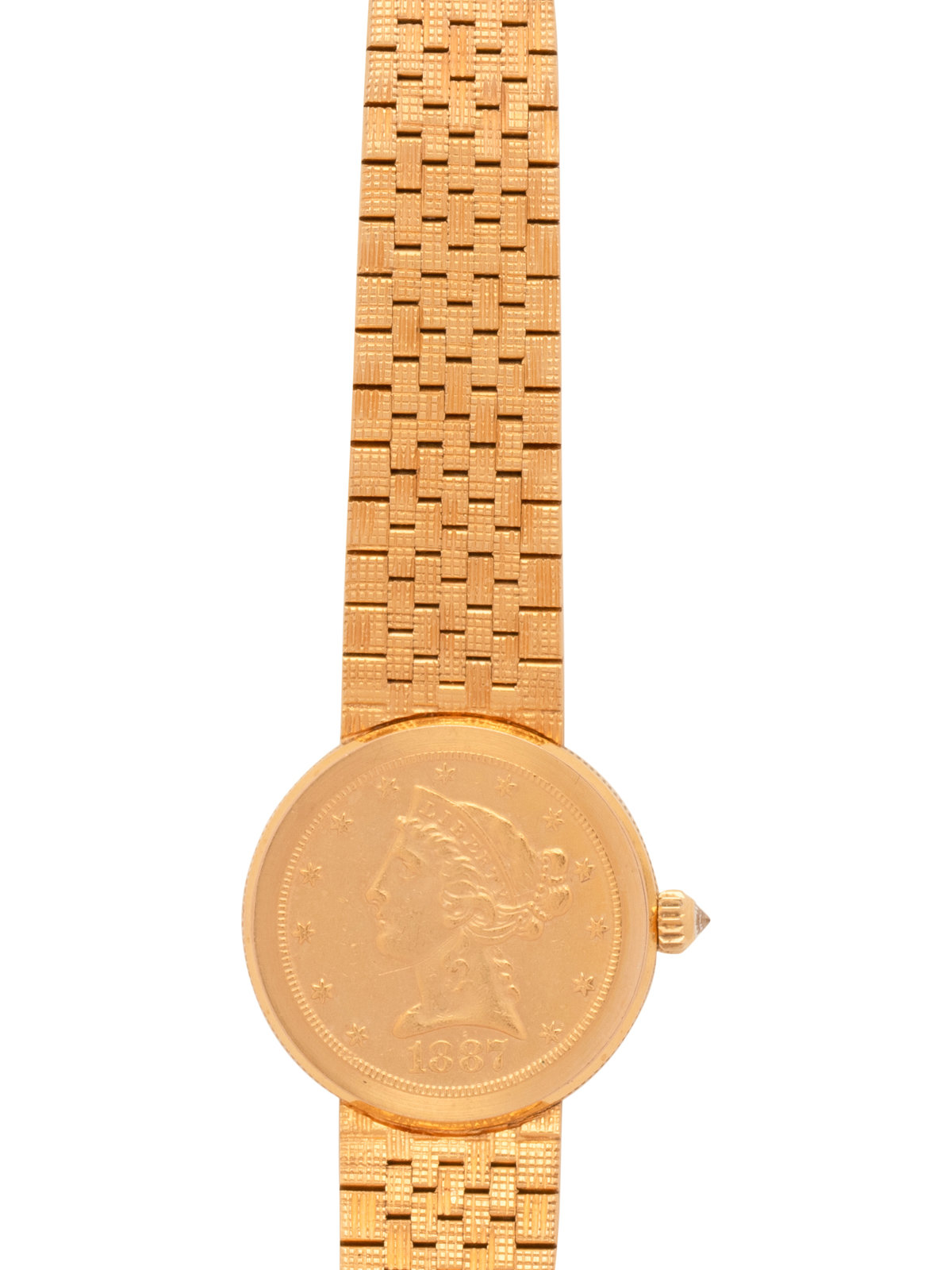 CORUM 18K YELLOW GOLD US 5 COIN WRISTWATCH