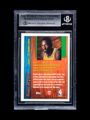 Kobe Bryant 1996-97 Topps Draft Pick #13 Redemption BGS 9.5 Gem Mint