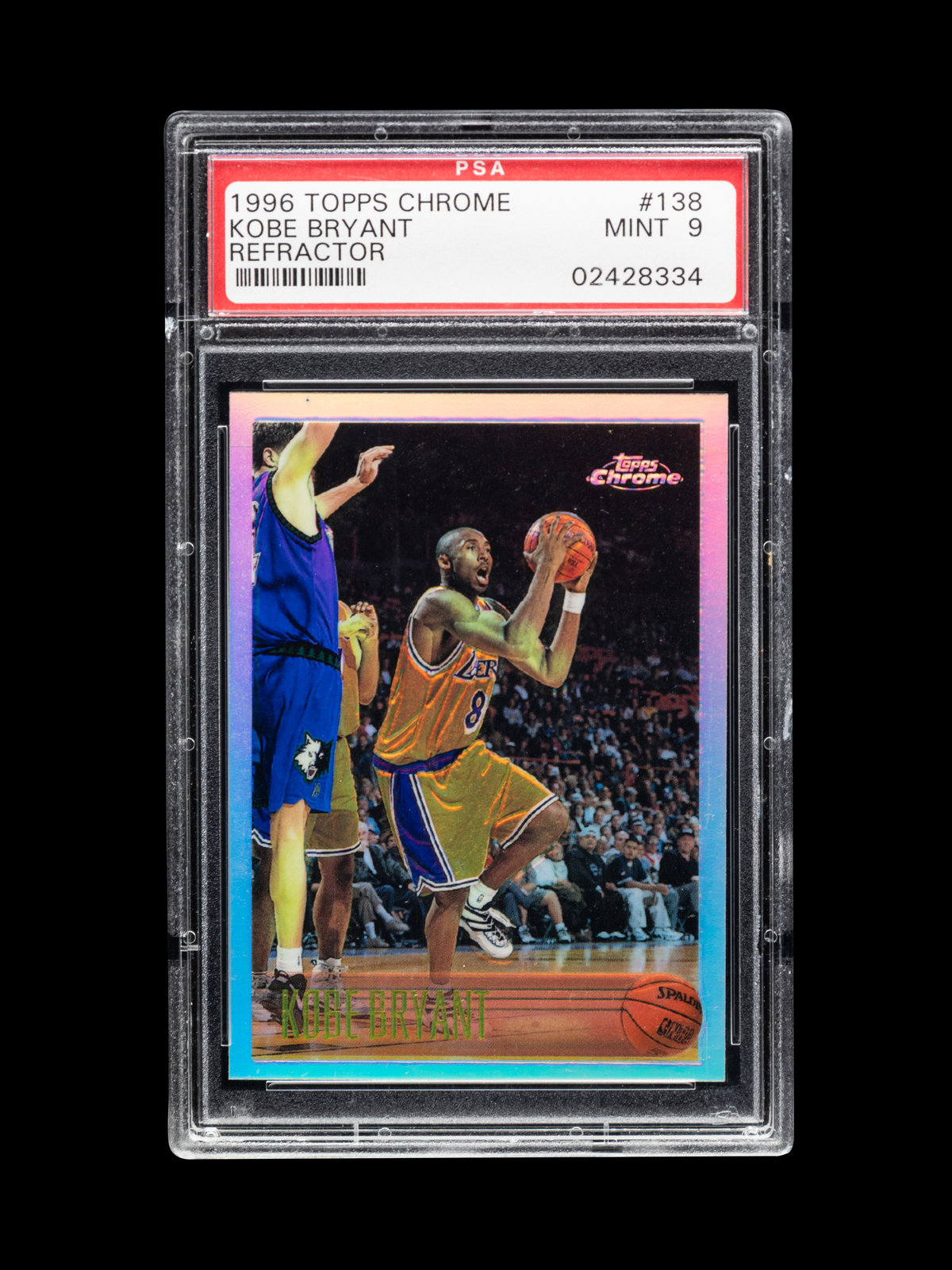 A 1996 97 Topps Chrome Refractor Kobe Bryant Rookie Basketball Card No. 138  (psa 9 Mint)