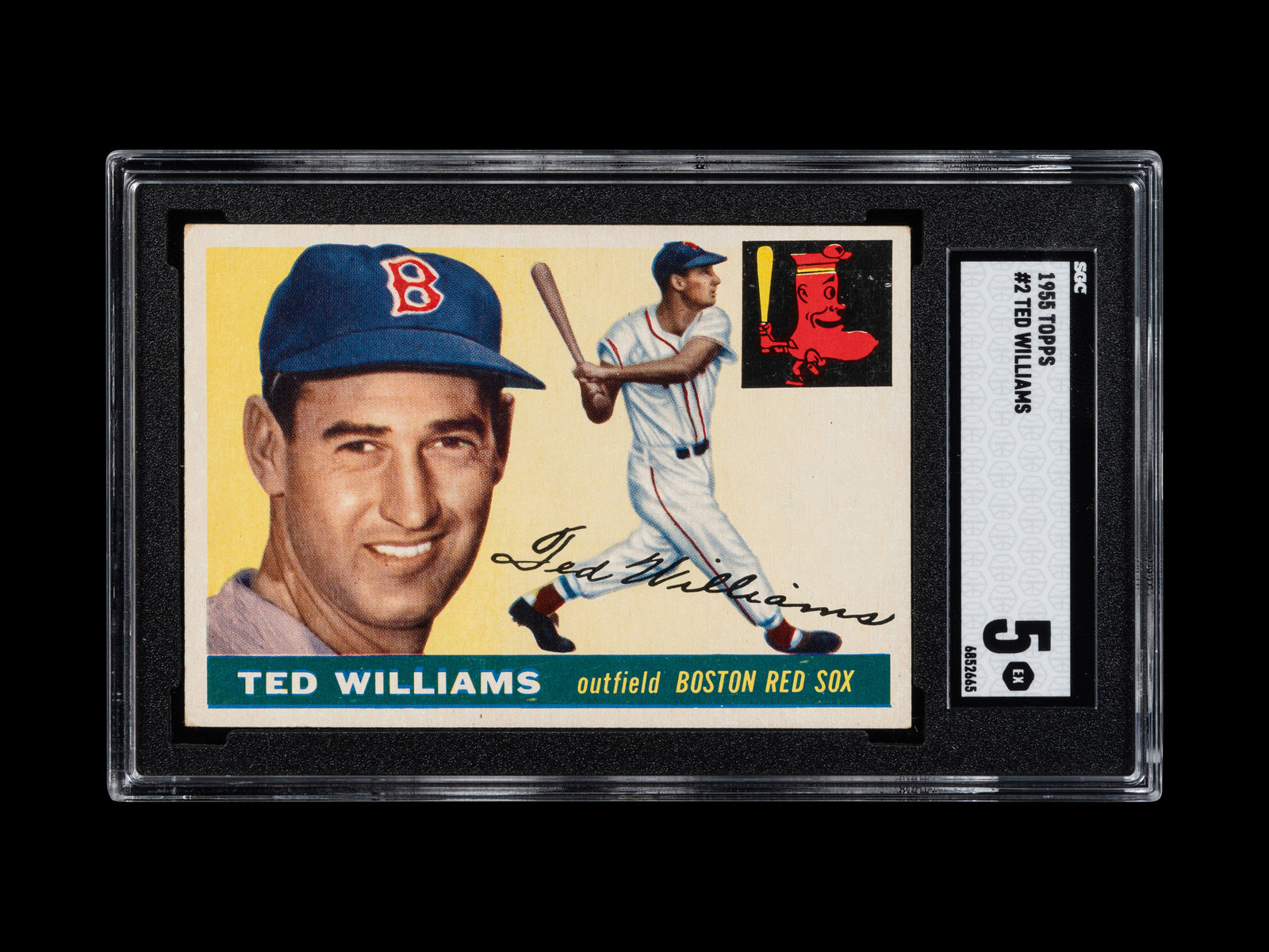 Lot Detail - Ted Williams Signed Vintage Boston Red Sox Road