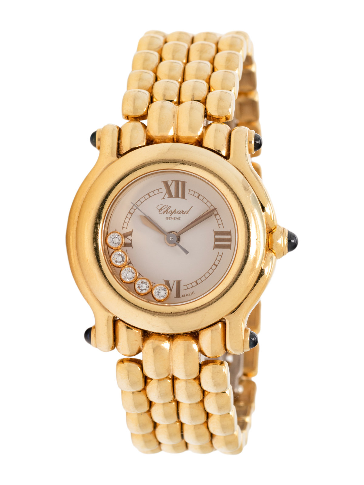 CHOPARD REF. 4142 18K YELLOW GOLD AND DIAMOND HAPPY SPORT