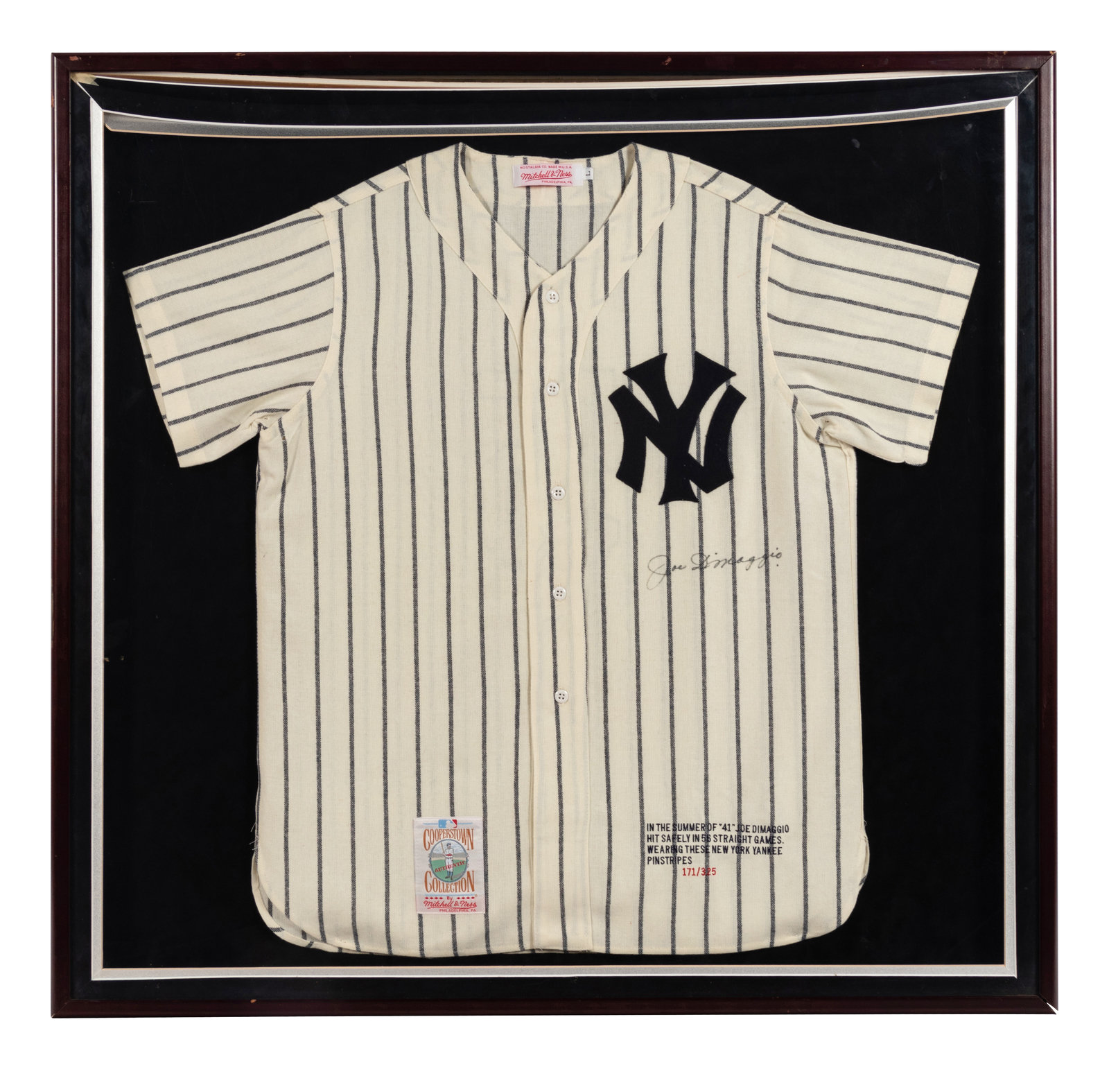 A Joe DiMaggio Signed Autograph Jersey Presentation Formerly Displayed at  Ditka's Restaurant