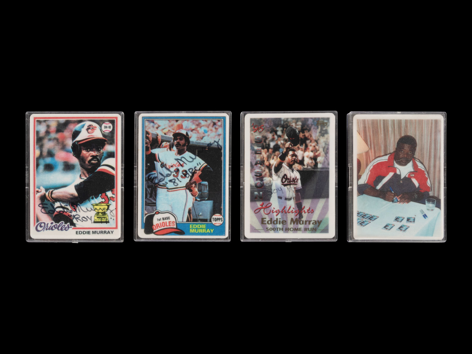 Eddie Murray Autographed Signature Series Porcelain Topps Set