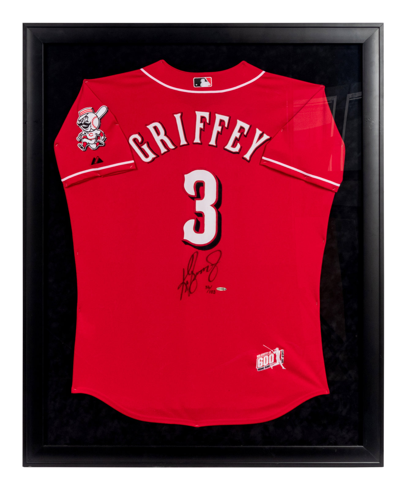 Sold at Auction: A Ken Griffey Jr. 600 Signed Autograph 600 Home Run Cincinnati  Reds Jersey Display (Upper Deck Authenticated)