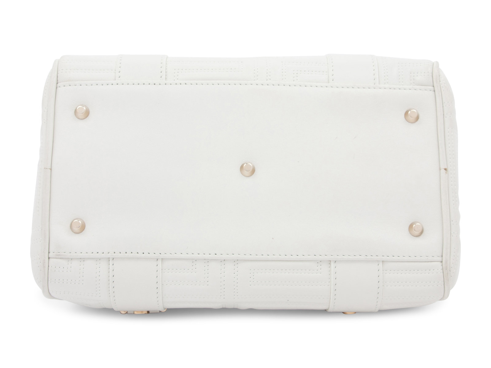 Versace - Couture Quilted Leather Braided Handle Bag White