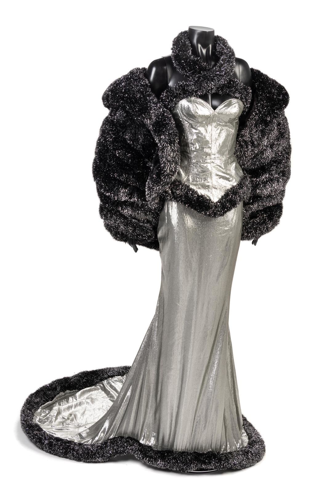 Thierry Mugler Silver Evening Ensemble worn in Ebony Fashion Fair