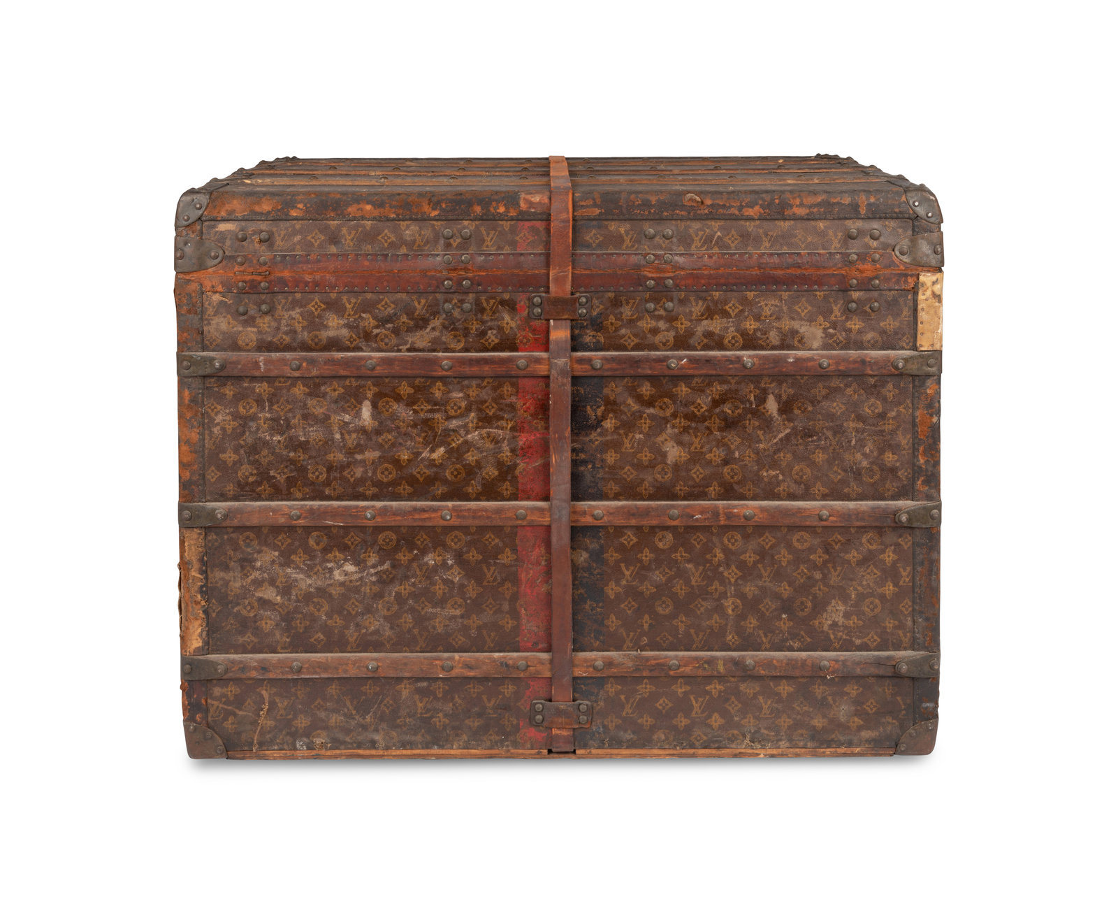 Lot - LOUIS VUITTON MONOGRAM COATED CANVAS STEAMER TRUNK, LATE