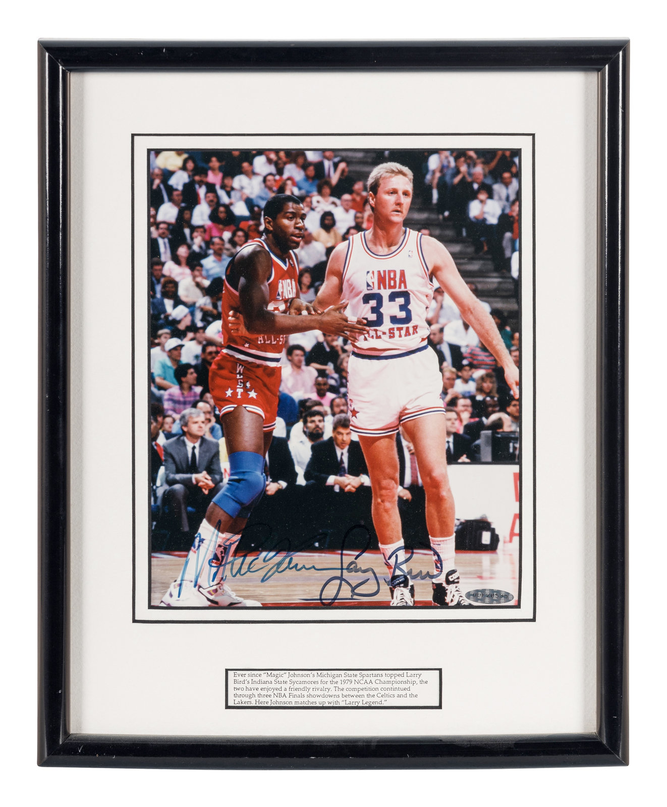 Sold at Auction: Magic Johnson & Larry Bird Signed Basketball with
