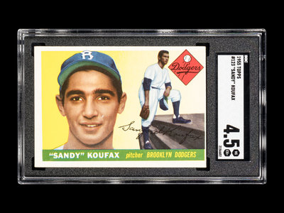 SANDY KOUFAX HOF 1955 Topps Rookie RC #123 REPRINT - Baseball Card