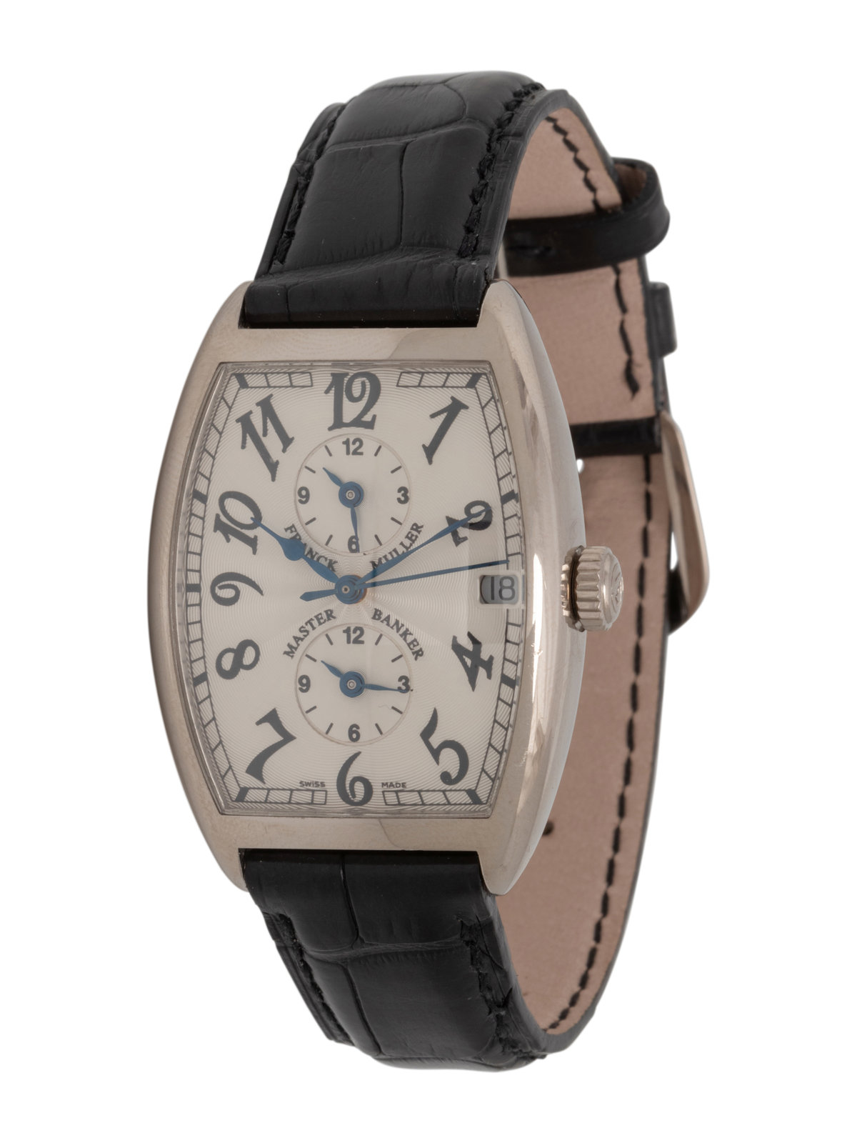 FRANCK MULLER REF. 2852 18K WHITE GOLD TRIPLE TIME ZONE MASTER