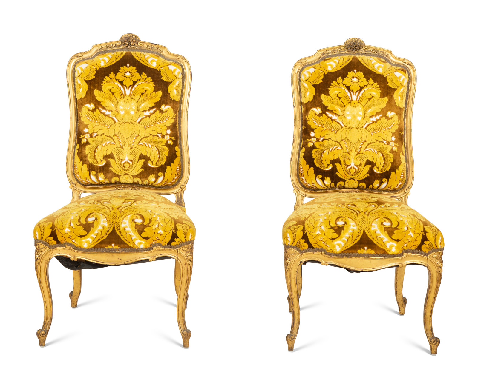 A Louis XV pair of giltwood chairs - Ref.86073