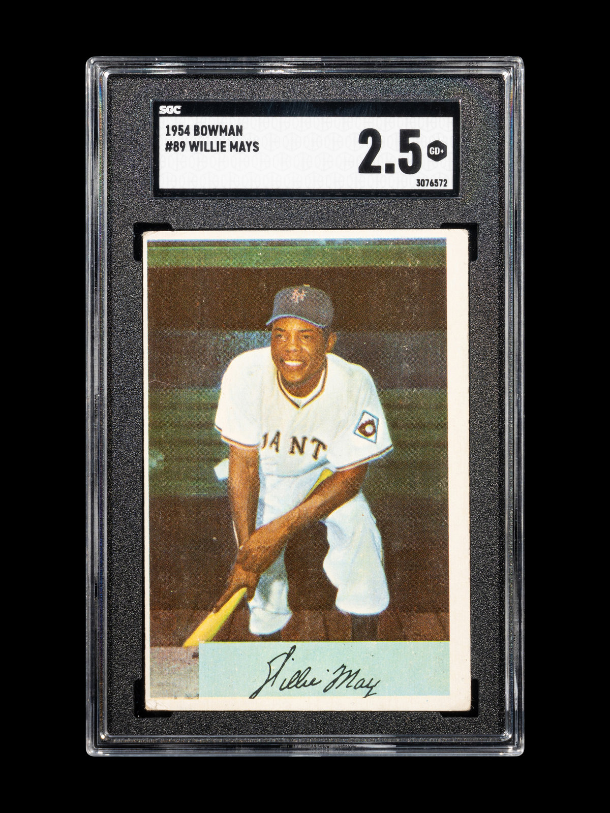 Original artwork for Willie Mays baseball card up for auction