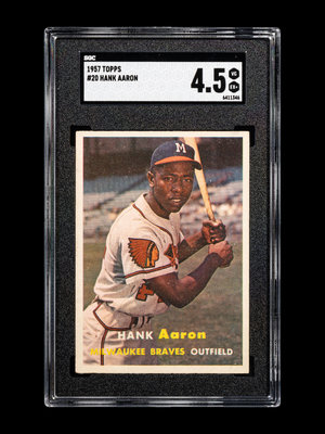  1957 Topps # 20 Hank Aaron Milwaukee Braves (Baseball