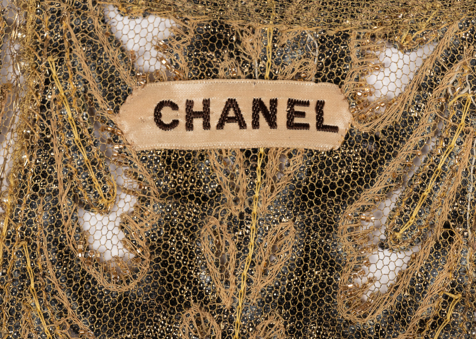 Chanel Haute Couture Embroidered Gold Net and Lamé Jacket, 1930s
