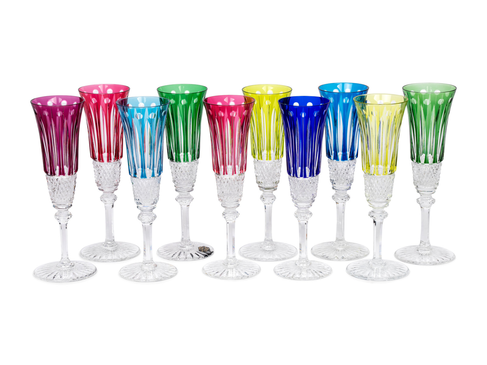 Cincinnati Champagne Flutes Glasses Stemware, Set of 6