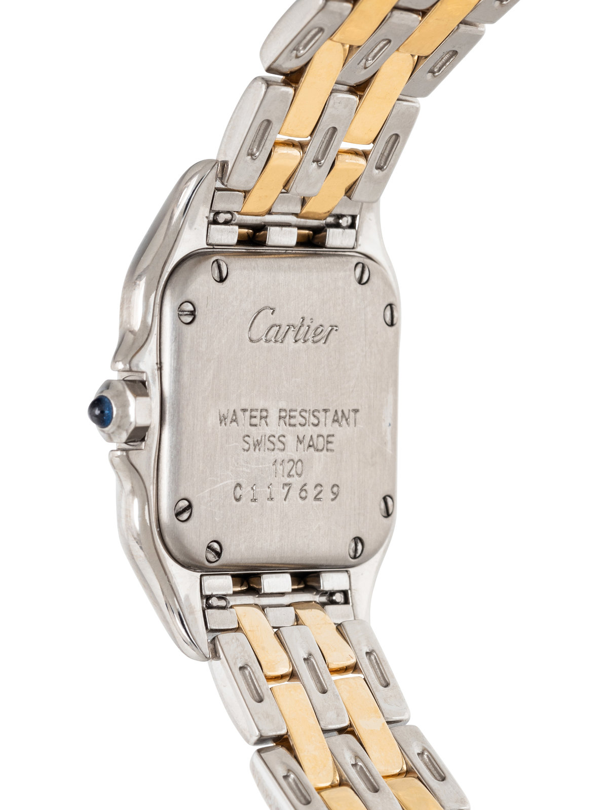 CARTIER REF. 1120 STAINLESS STEEL AND 18K YELLOW GOLD AND DIAMOND