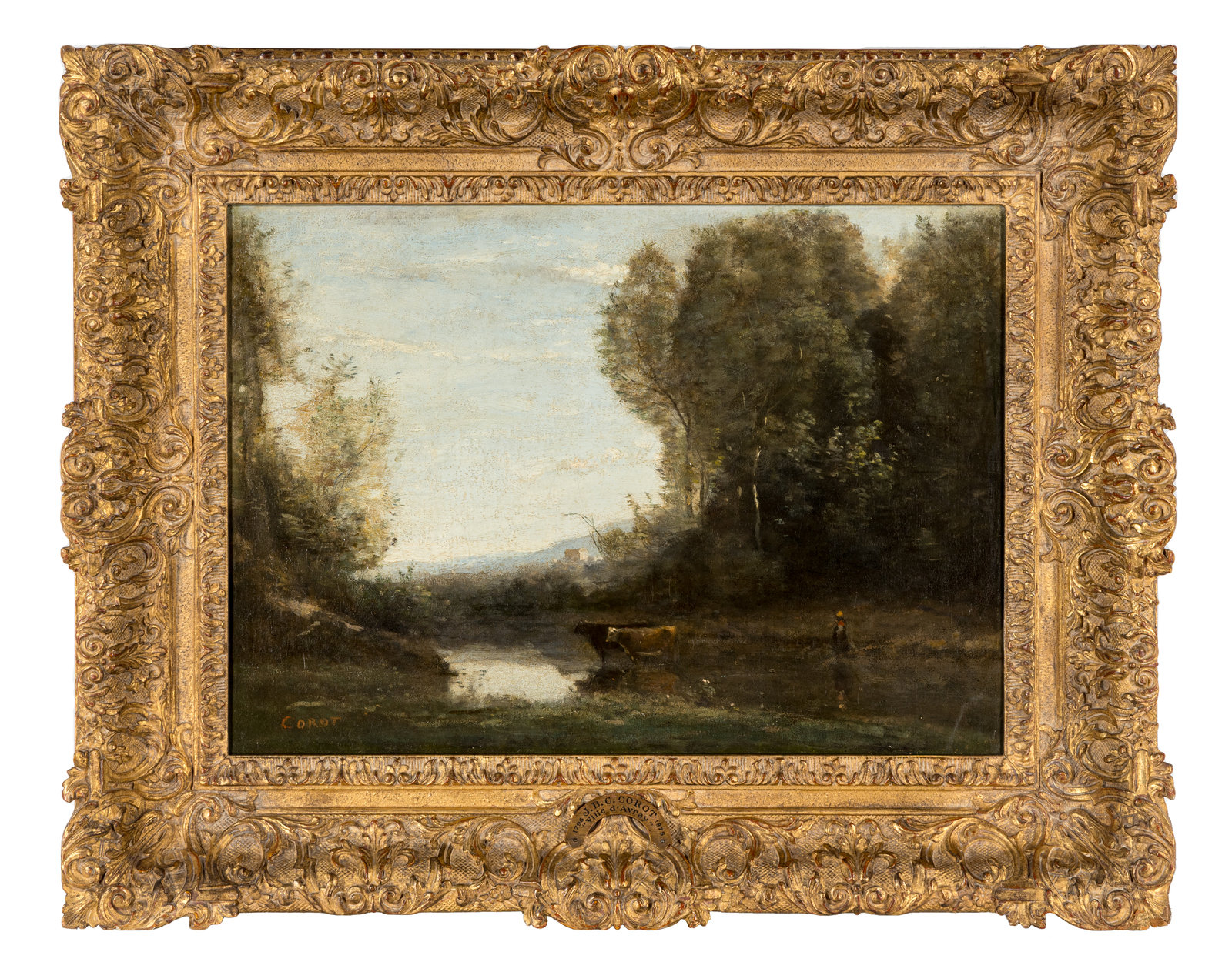 JEAN VICTOR BERTIN FRENCH 19TH CENTURY NEO CLASSICAL ART LANDSCAPE OIL  PAINTING