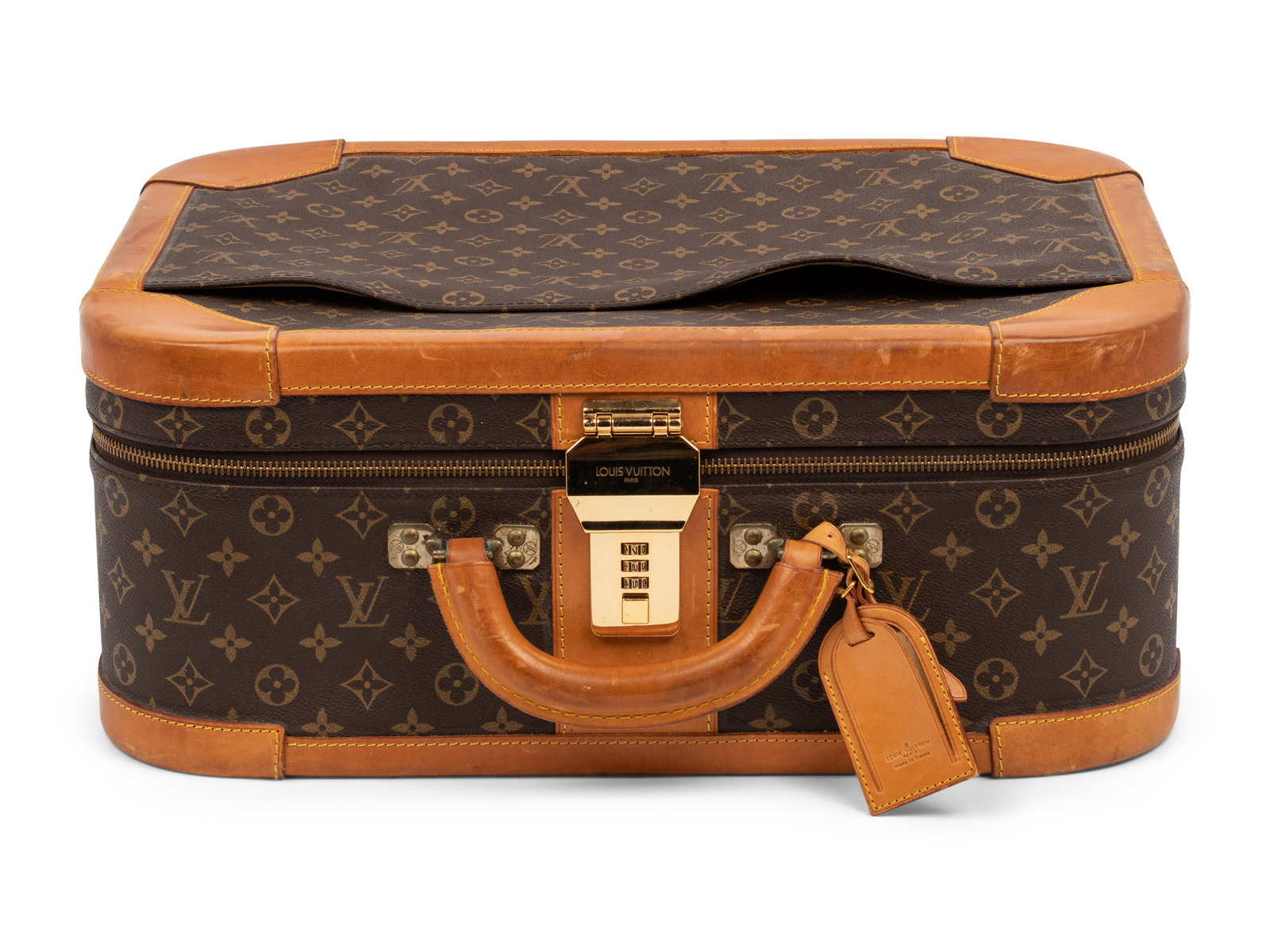 Louis Vuitton Combination Lock Hardside Suitcase in Monogram Canvas,  Vintage