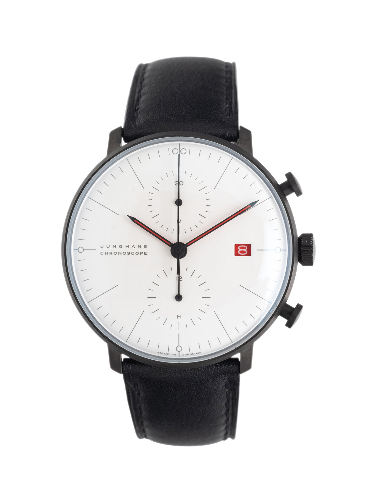 JUNGHANS STAINLESS STEEL MAX BILL CHRONOSCOPE 100 JAHRE BAUHAUS