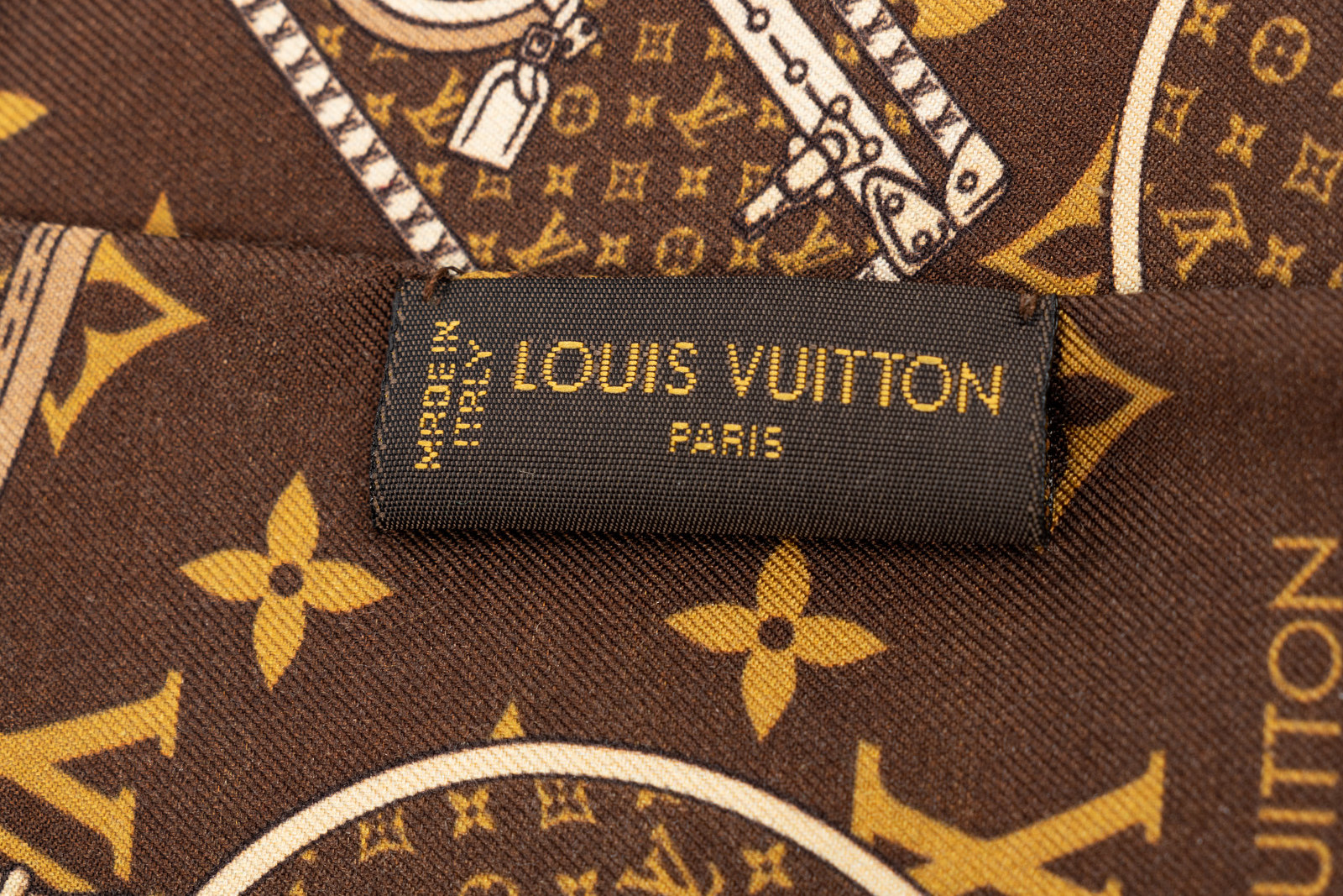 At Auction: Louis Vuitton, Louis Vuitton Yellow Twill Silk