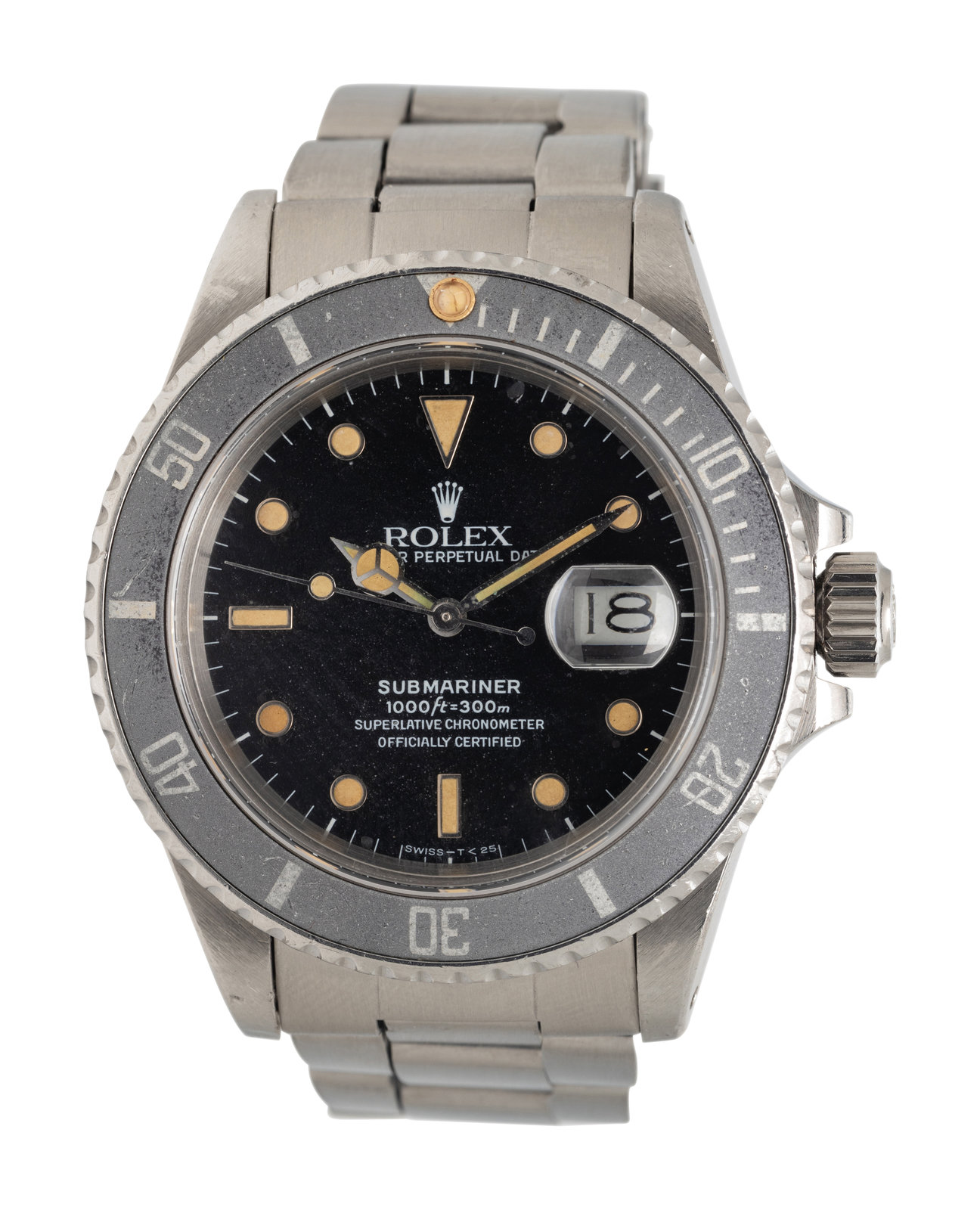 ROLEX REF. 16800 STAINLESS STEEL GHOST BEZEL SUBMARINER WATCH