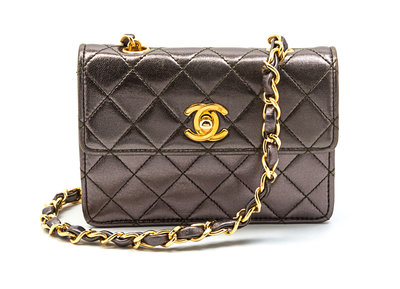 Buy Chanel Vintage Octagon CC Flap Bag Quilted Leather Small 3406001