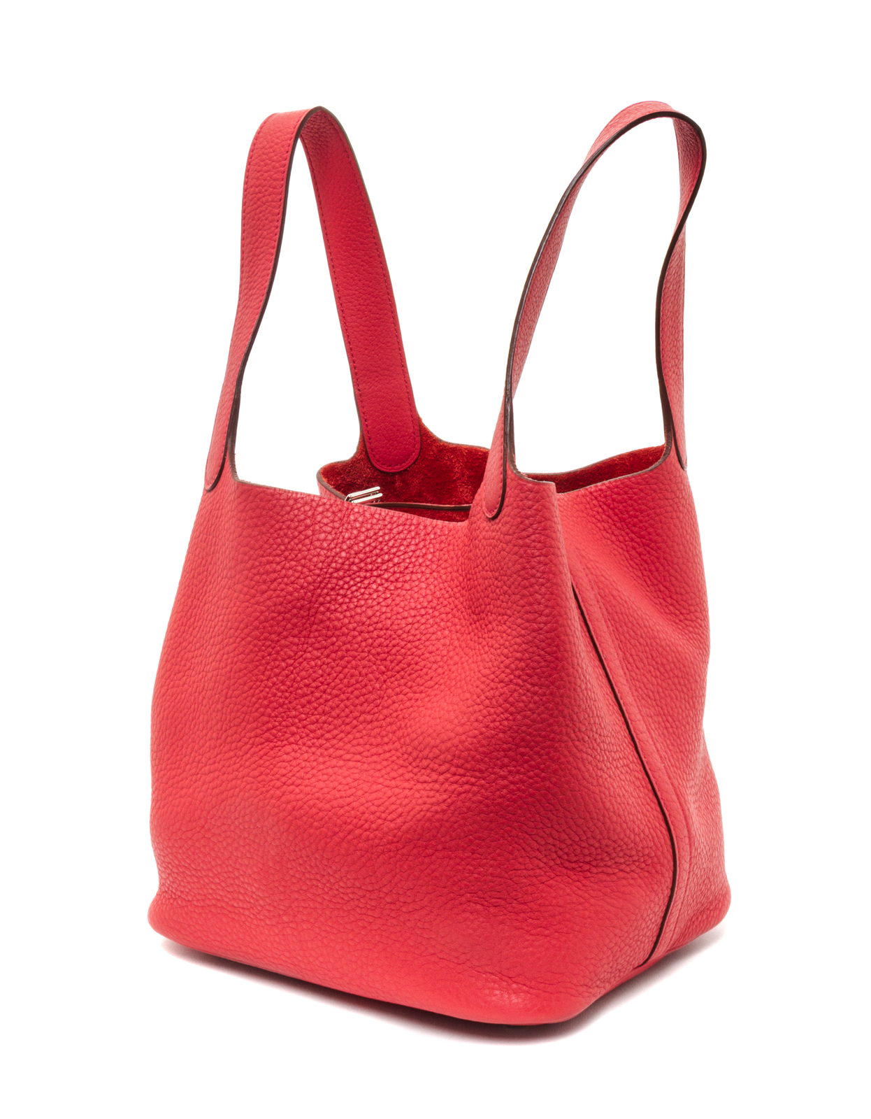 Fashion Avenue - Hermes Picotin MM in red Clemence leather