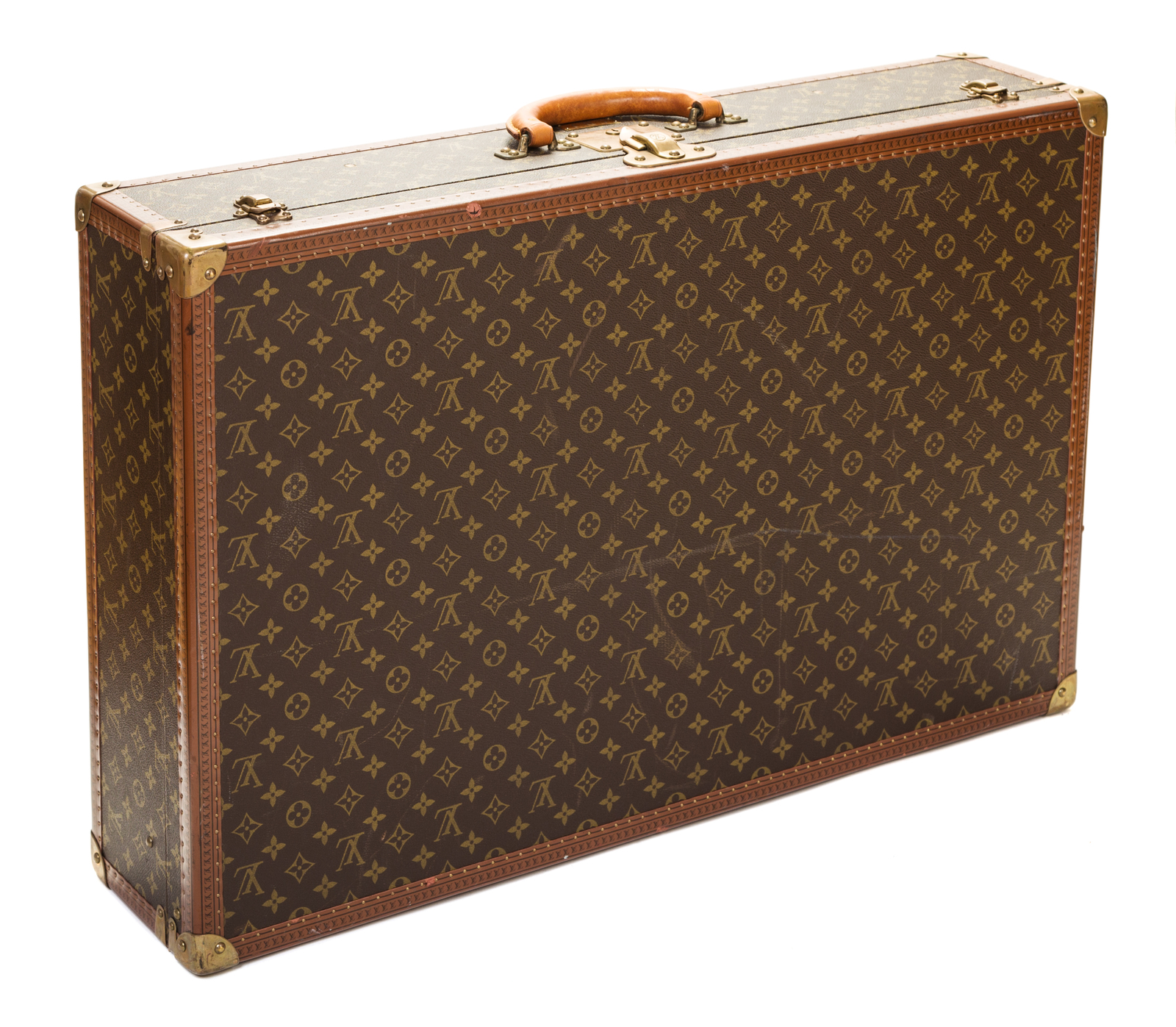 Louis Vuitton Bisten Suitcase 75 Monogram with Stickers For Sale