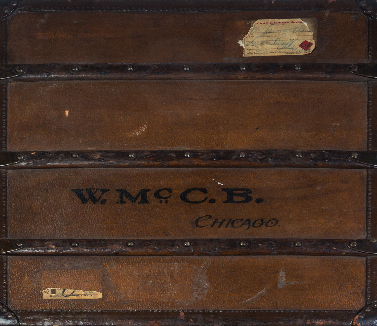 Past auction: Large Louis Vuitton monogrammed steamer trunk circa