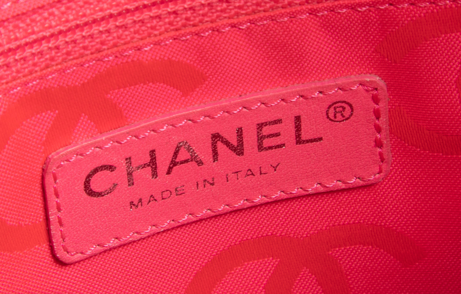 CHANEL Pink & Black Quilted Calfskin Leather Small Cambon CC Logo Bag C.2004 -2005