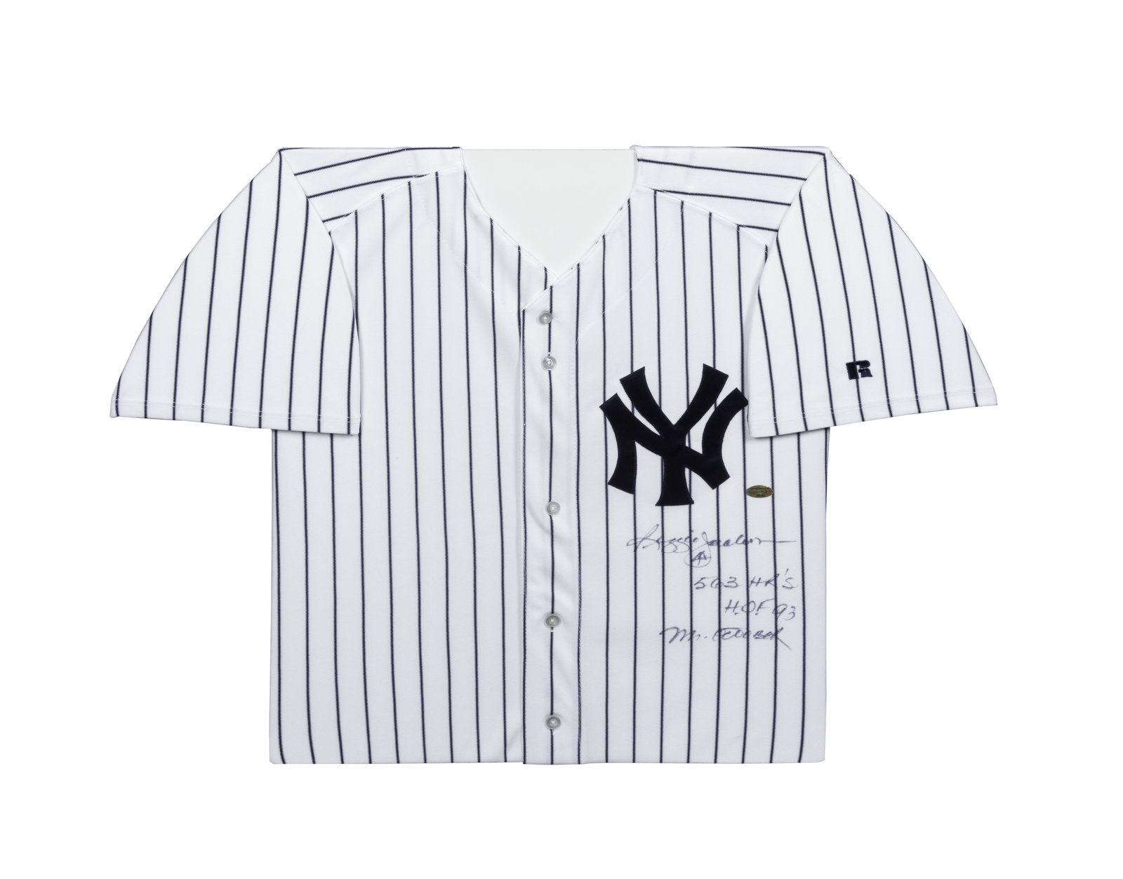 Reggie Jackson Autographed New York Yankees Jersey Inscribed HOF, Mr.  October