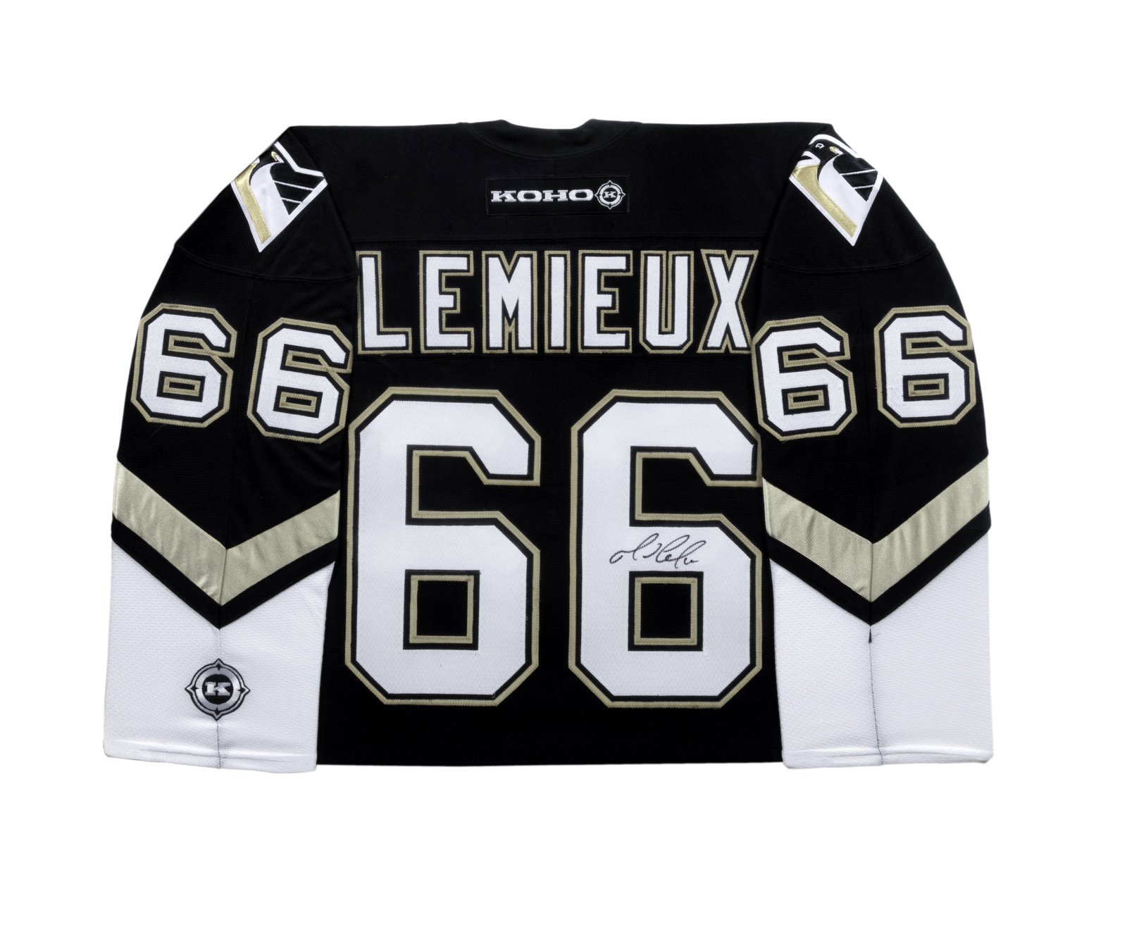 A Mario Lemieux Signed Pittsburgh Penguins Jersey (Koho)