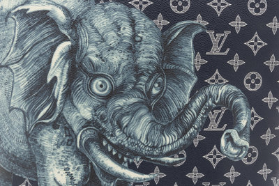 LOUIS VUITTON Savane Monogram Elephant Chapman Steamer Backpack Encre  228335