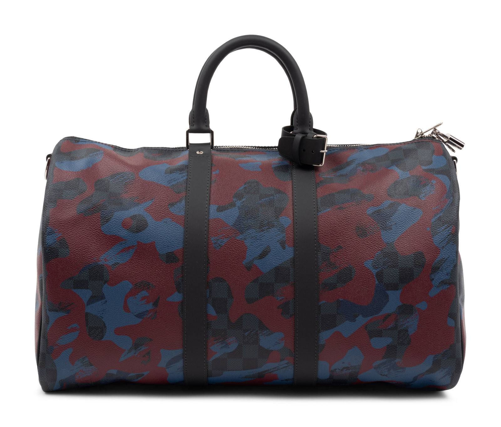 Louis Vuitton Limited Edition Keepall Bandoulière 45 in Damier Cobalt  Coated Canvas, Camouflage Bordeaux, Fall Winter 2016