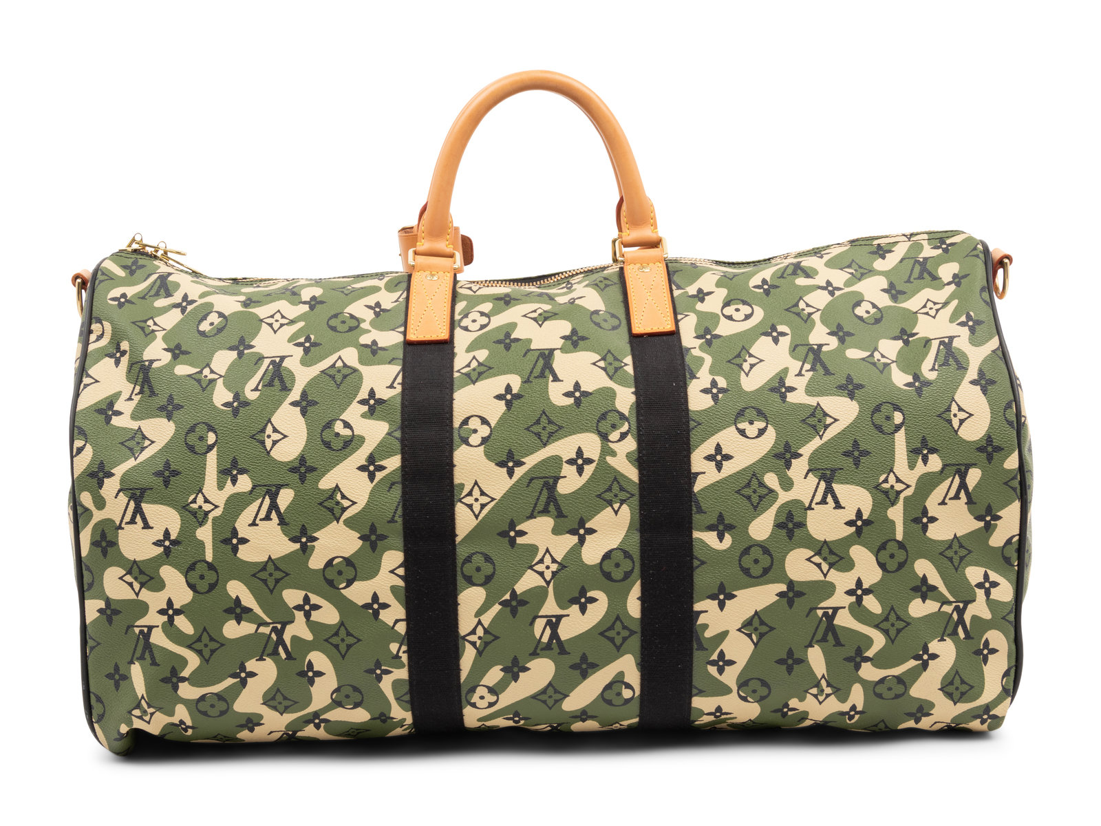 Louis Vuitton Limited Edition Keepall Bandoulière 55 in Monogramouflage  Coated Canvas, Takashi Murakami, 2008