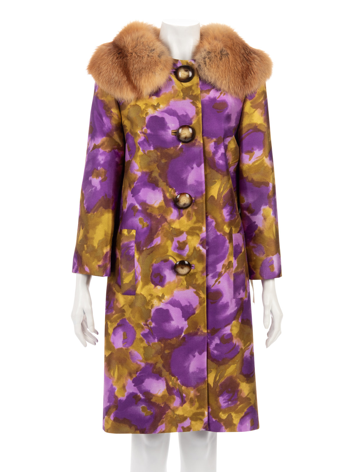 Michael Kors Swing Coat Trimmed with Fox Fur, Fall 2008